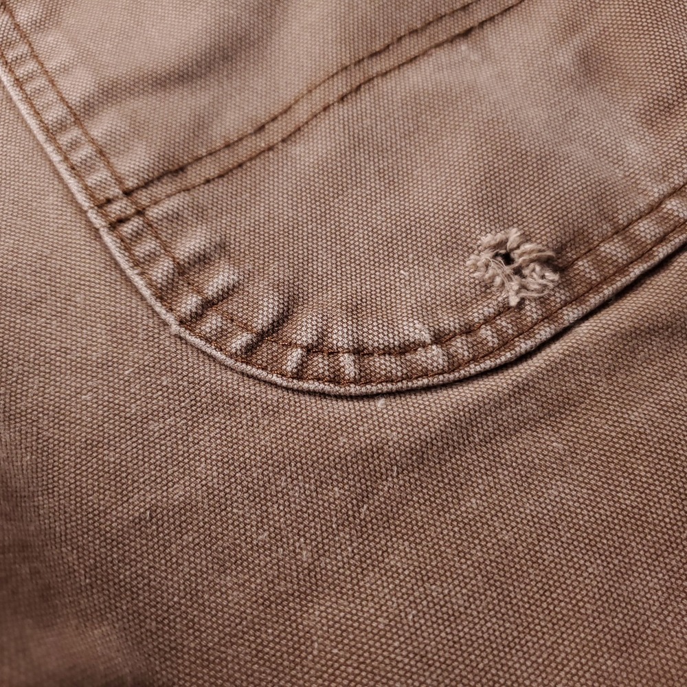 Dickies Relaxed Fit Canvas Carpenter Pants Men 36x32 Brown Rugged Workwear - Picture 9 of 15